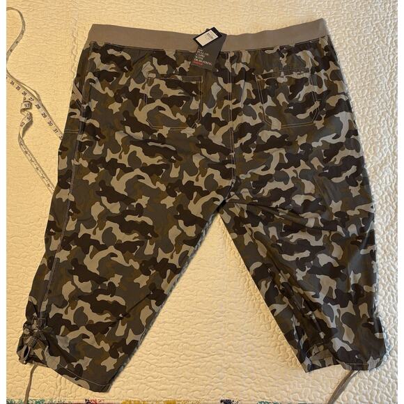 Avenue Lightweight Drawstring Pull On Camo Pants Size 26 - Picture 2 of 5